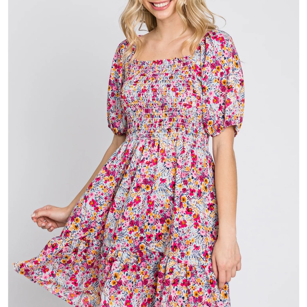 Pinkblush Multicolor Floral Midi Dress